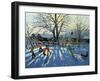 Fun in the Snow, Tideswell, Derbyshire-Andrew Macara-Framed Giclee Print