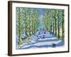 Fun in the sun and snow, Derby, 2022 (oil on canvas)-Andrew Macara-Framed Giclee Print