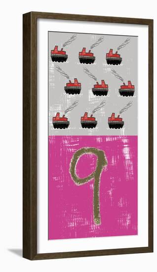 Fun Numbers - Nine-Lisa Stickley-Framed Giclee Print