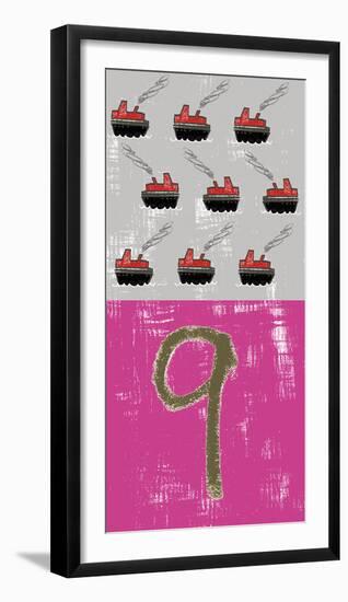 Fun Numbers - Nine-Lisa Stickley-Framed Giclee Print