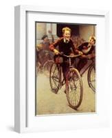 Fun on Bikes (or Boys on Bicycles)-Norman Rockwell-Framed Giclee Print