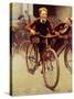 Fun on Bikes (or Boys on Bicycles)-Norman Rockwell-Stretched Canvas