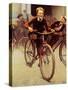 Fun on Bikes (or Boys on Bicycles)-Norman Rockwell-Stretched Canvas