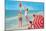 Fun on the Beach, Retro-null-Mounted Art Print