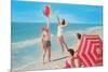 Fun on the Beach, Retro-null-Mounted Premium Giclee Print