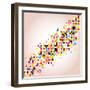 Fun Pixel Background-Alias Ching-Framed Art Print