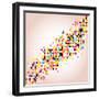 Fun Pixel Background-Alias Ching-Framed Art Print