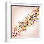 Fun Pixel Background-Alias Ching-Framed Art Print