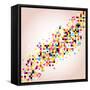 Fun Pixel Background-Alias Ching-Framed Stretched Canvas