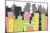 Fun Retro Cityscape-fat_fa_tin-Mounted Art Print