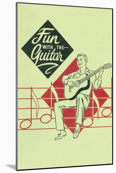 Fun with the Guitar-null-Mounted Art Print