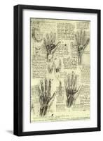 Functions of Human Hand-Leonardo da Vinci-Framed Giclee Print