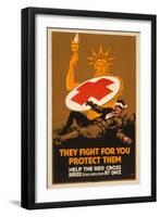 Fundraising Poster for the Red Cross, Pub. 1917 (Colour Litho)-W G Sesser-Framed Giclee Print