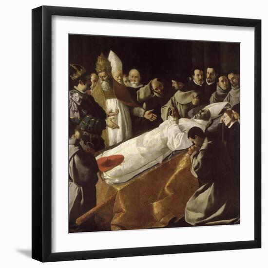 Funérailles de saint Bonaventure-Francisco de Zurbarán-Framed Giclee Print