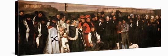 Funeral at Ornans-Gustave Courbet-Stretched Canvas