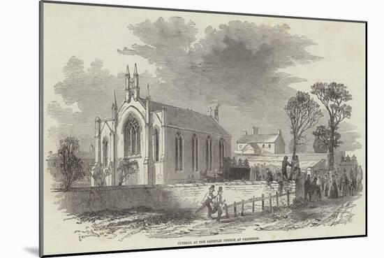 Funeral at the Catholic Church at Barrhead-null-Mounted Giclee Print