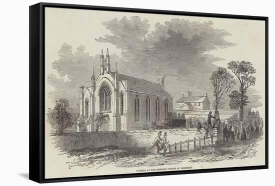 Funeral at the Catholic Church at Barrhead-null-Framed Stretched Canvas