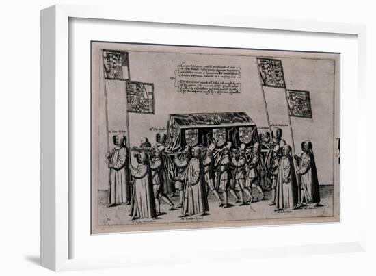 Funeral Cortege of Sir Philip Sidney-Theodor de Bry-Framed Giclee Print