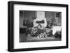 Funeral for Pet Bulldog-null-Framed Photographic Print