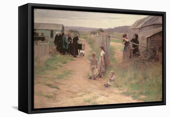 Funeral in Bresse, 1886-Henri Alphonse Louis Laurent-desrousseaux-Framed Stretched Canvas