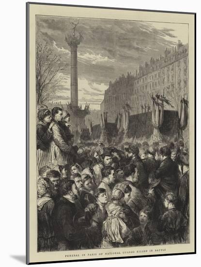 Funeral in Paris of National Guards Killed in Battle-Godefroy Durand-Mounted Giclee Print