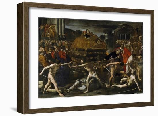 Funeral of a Roman Emperor (Cremation Ceremon)-Giovanni Lanfranco-Framed Giclee Print