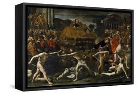 Funeral of a Roman Emperor (Cremation Ceremon)-Giovanni Lanfranco-Framed Stretched Canvas