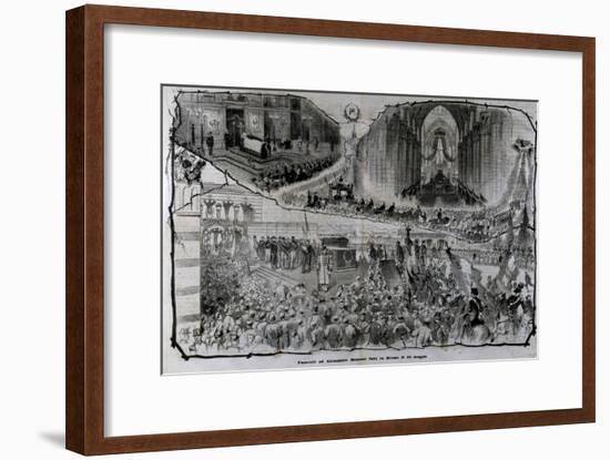 Funeral of Alessandro Manzoni-null-Framed Giclee Print