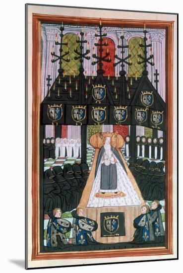 Funeral of Anne of Britanny, Notre Dame, Paris, 1514, (16th Centur)-null-Mounted Giclee Print