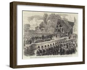 Funeral of Canadian Volunteers Killed in a Skirmish with the Fenians-null-Framed Giclee Print