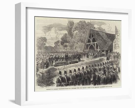 Funeral of Canadian Volunteers Killed in a Skirmish with the Fenians-null-Framed Giclee Print