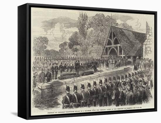 Funeral of Canadian Volunteers Killed in a Skirmish with the Fenians-null-Framed Stretched Canvas
