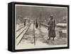 Funeral of Czar Alexander Iii, Military Guarding the Railway Line from Moscow to St Petersburg-G.S. Amato-Framed Stretched Canvas