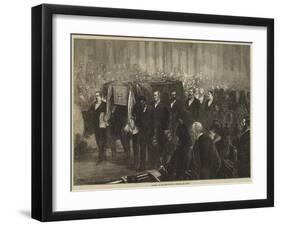 Funeral of Dr Livingstone in Westminster Abbey-null-Framed Giclee Print