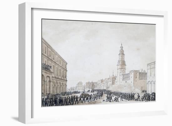 Funeral of French Officer in Weimar, October 1806-Benjamin Zix-Framed Giclee Print