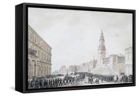 Funeral of French Officer in Weimar, October 1806-Benjamin Zix-Framed Stretched Canvas