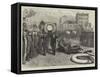 Funeral of Gambetta, the Deputations Filing Past the Coffin at Pere La Chaise Cemetery-null-Framed Stretched Canvas