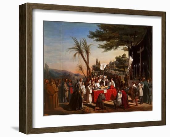 Funeral of Godfrey of Bouillon in Jerusalem, 23rd July 1100-Édouard Cibot-Framed Giclee Print