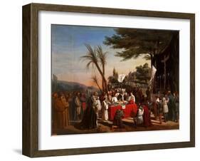 Funeral of Godfrey of Bouillon in Jerusalem, 23rd July 1100-Édouard Cibot-Framed Giclee Print