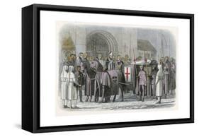 Funeral of King Richard II-James Doyle-Framed Stretched Canvas