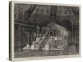 Funeral of King Victor Emmanuel, the Catafalque in the Pantheon-null-Stretched Canvas