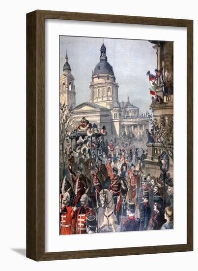 Funeral of Lajos Kossuth, Budapest, 21st March 1894-Paul Merwart-Framed Giclee Print