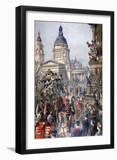 Funeral of Lajos Kossuth, Budapest, 21st March 1894-Paul Merwart-Framed Giclee Print