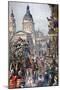 Funeral of Lajos Kossuth, Budapest, 21st March 1894-Paul Merwart-Mounted Giclee Print