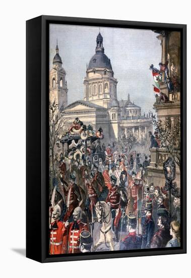 Funeral of Lajos Kossuth, Budapest, 21st March 1894-Paul Merwart-Framed Stretched Canvas