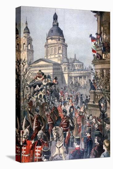 Funeral of Lajos Kossuth, Budapest, 21st March 1894-Paul Merwart-Stretched Canvas