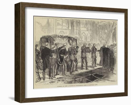 Funeral of Lord Lawrence in Westminster Abbey on Saturday Last-null-Framed Giclee Print