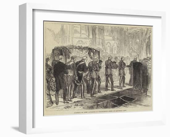 Funeral of Lord Lawrence in Westminster Abbey on Saturday Last-null-Framed Giclee Print