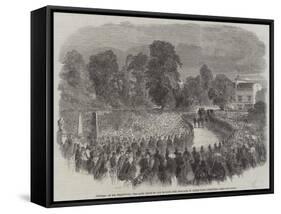 Funeral of Mr Braidwood, the Late Chief of the London Fire Brigade, in Abney-Park Cemetery-null-Framed Stretched Canvas