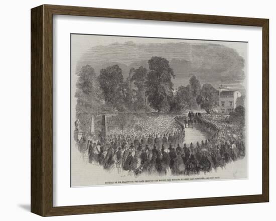 Funeral of Mr Braidwood, the Late Chief of the London Fire Brigade, in Abney-Park Cemetery-null-Framed Giclee Print